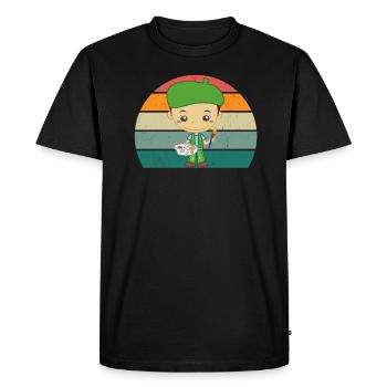 Peintre Peintre Dessin Dessinatrice Dessinatrice Couleur - T-shirt Premium bio Homme - noir - Devant - Nico (187cm)
