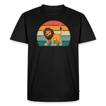 Lion Lionne Fierté des Lions Mane Lion’s Mane King Lion - T-shirt Premium bio Homme - noir - Devant - Nico (187cm)