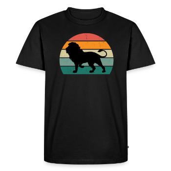 Lion Lionne Fierté des Lions Mane Lion’s Mane King Lion - T-shirt Premium bio Homme - noir - Devant - Nico (187cm)