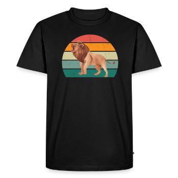 Lion Lionne Fierté des Lions Mane Lion’s Mane King Lion - T-shirt Premium bio Homme - noir - Devant - Nico (187cm)