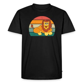 Lion Lionne Fierté des Lions Mane Lion’s Mane King Lion - T-shirt Premium bio Homme - noir - Devant - Nico (187cm)