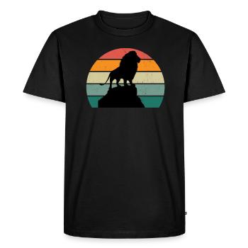 Lion Lionne Fierté des Lions Mane Lion’s Mane King Lion - T-shirt Premium bio Homme - noir - Devant - Nico (187cm)