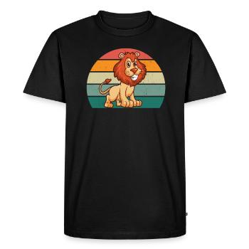 Lion Lionne Fierté des Lions Mane Lion’s Mane King Lion - T-shirt Premium bio Homme - noir - Devant - Nico (187cm)