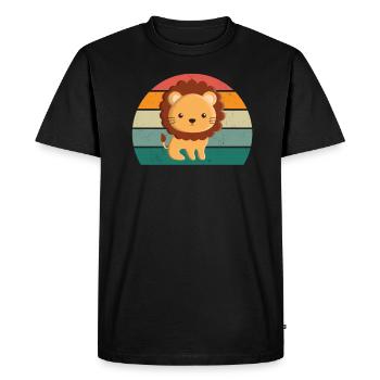 Lion Lionne Fierté des Lions Mane Lion’s Mane King Lion - T-shirt Premium bio Homme - noir - Devant - Nico (187cm)