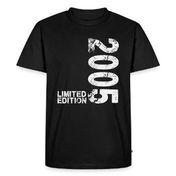 18 anniversaire 18 ans né 2005 - T-shirt Premium bio Homme - noir - Devant - Nico (187cm)