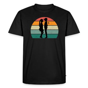 Marriage Marriage Boyfriend Girlfriend Marriage Love - Men's Premium Organic T-Shirt - black - Front - Nico (187cm)