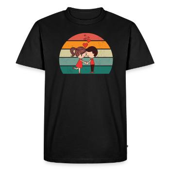 Marriage Marriage Boyfriend Girlfriend Marriage Love - Men's Premium Organic T-Shirt - black - Front - Nico (187cm)