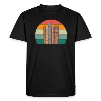 reader reader book books bookworm book reading - Men's Premium Organic T-Shirt - black - Front - Nico (187cm)
