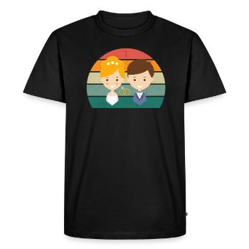 Marriage Marriage Boyfriend Girlfriend Marriage Love - Men's Premium Organic T-Shirt - black - Front - Nico (187cm)