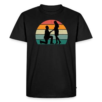Marriage Marriage Boyfriend Girlfriend Marriage Love - Men's Premium Organic T-Shirt - black - Front - Nico (187cm)