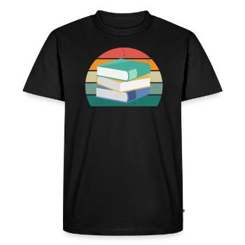 lecteur lecteur livres livres bookworm lecture de livres - T-shirt Premium bio Homme - noir - Devant - Nico (187cm)