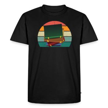 reader reader book books bookworm book reading - Men's Premium Organic T-Shirt - black - Front - Nico (187cm)