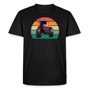 Farmer Farmer Tractor Stable Farm Animal Farmer - Men's Premium Organic T-Shirt - black - Front - Nico (187cm)