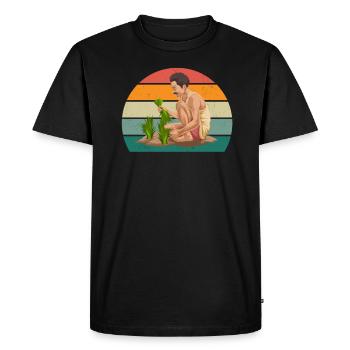 Farmer Farmer Tractor Stable Farm Animal Farmer - Men's Premium Organic T-Shirt - black - Front - Nico (187cm)