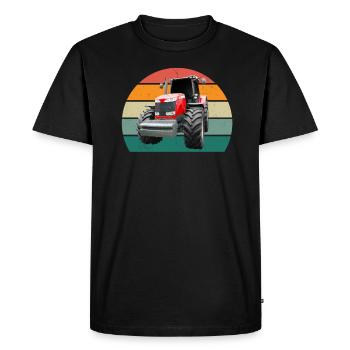 Farmer Farmer Tractor Stable Farm Animal Farmer - Men's Premium Organic T-Shirt - black - Front - Nico (187cm)