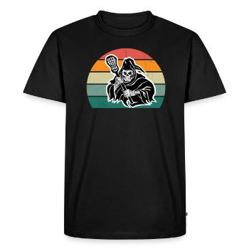 Lacrosse Lacrosse Racket Goal Throwing Lacrosse - Men's Premium Organic T-Shirt - black - Front - Nico (187cm)