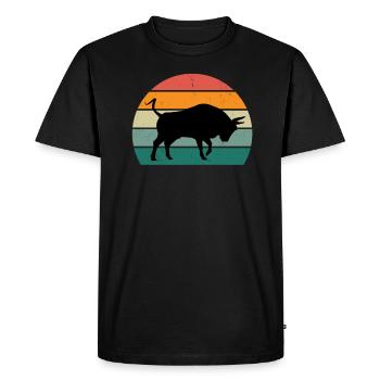Cows Cattle Cattle Farm Farmer Meat Cow - Men's Premium Organic T-Shirt - black - Front - Nico (187cm)