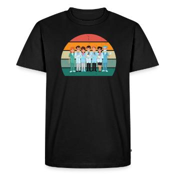 Aide à la guérison Infirmière en santé de guérison - T-shirt Premium bio Homme - noir - Devant - Nico (187cm)