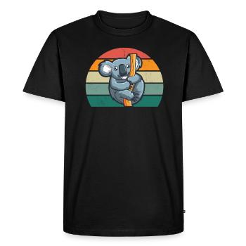 Koalas Koala Bear Australia Marsupial Pouch Koala - T-shirt Premium bio Homme - noir - Devant - Nico (187cm)