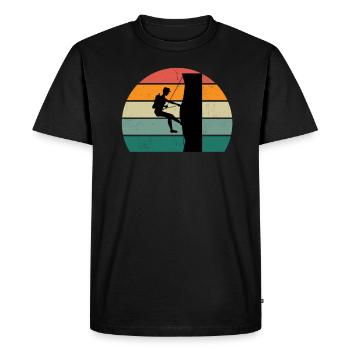 Grimpeur Grimpeur Bloc Escalade de bloc - T-shirt Premium bio Homme - noir - Devant - Nico (187cm)