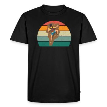 Grimpeur Grimpeur Bloc Escalade de bloc - T-shirt Premium bio Homme - noir - Devant - Nico (187cm)