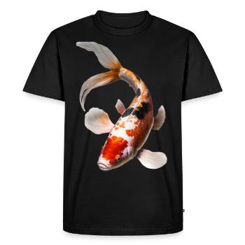 La carpe koï japonaise - T-shirt Premium bio Homme - noir - Devant - Nico (187cm)