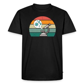 Microscope Tardian Slipper Microbiologie - T-shirt Premium bio Homme - noir - Devant - Nico (187cm)