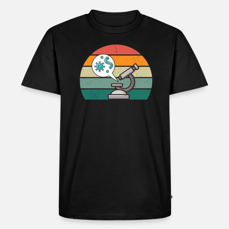 Microscope Tardian Slipper Microbiologie - T-shirt Premium bio Homme - noir