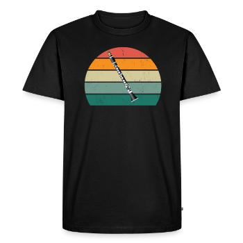 Joueur de clarinette Baladeur de clarinette Baladiseur - T-shirt Premium bio Homme - noir - Devant - Nico (187cm)