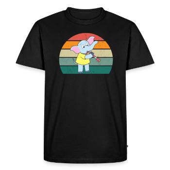 Joueur de clarinette Baladeur de clarinette Baladiseur - T-shirt Premium bio Homme - noir - Devant - Nico (187cm)