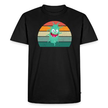Microscope Tardian Slipper Microbiologie - T-shirt Premium bio Homme - noir - Devant - Nico (187cm)