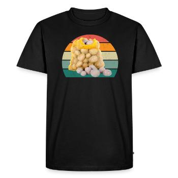 Potatoes French fries Potato - Men's Premium Organic T-Shirt - black - Front - Nico (187cm)