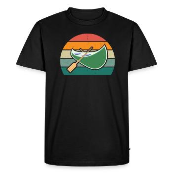 Canoéiste Canoéiste Canoéiste Kayak Slalom Canoë - T-shirt Premium bio Homme - noir - Devant - Nico (187cm)