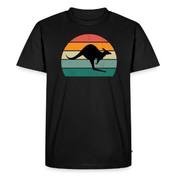 Kangaroos Kangaroo Bag Jumping Boxing Kangaroo - Men's Premium Organic T-Shirt - black - Front - Nico (187cm)