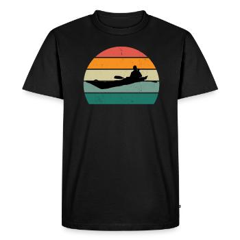 Canoéiste Canoéiste Canoéiste Kayak Slalom Canoë - T-shirt Premium bio Homme - noir - Devant - Nico (187cm)