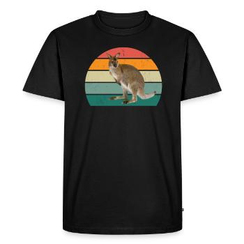 Kangaroos Kangaroo Bag Jumping Boxing Kangaroo - Men's Premium Organic T-Shirt - black - Front - Nico (187cm)