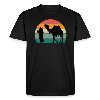 Camels Camel Desert Arabia Dromedary Camel - Men's Premium Organic T-Shirt - black - Front - Nico (187cm)