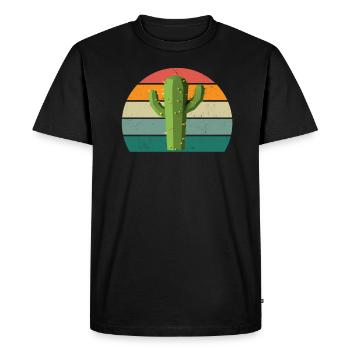 Cacti Spine Desert Desert Plant Aloe Cactus - Men's Premium Organic T-Shirt - black - Front - Nico (187cm)