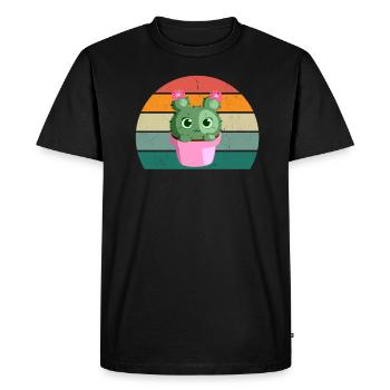 Cacti Spine Desert Desert Plant Aloe Cactus - Men's Premium Organic T-Shirt - black - Front - Nico (187cm)