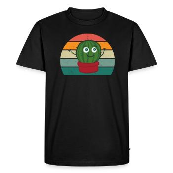 Cacti Spine Desert Desert Plant Aloe Cactus - Men's Premium Organic T-Shirt - black - Front - Nico (187cm)