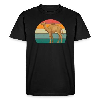 Camels Camel Desert Arabia Dromedary Camel - Men's Premium Organic T-Shirt - black - Front - Nico (187cm)