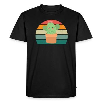 Cacti Spine Desert Desert Plant Aloe Cactus - Men's Premium Organic T-Shirt - black - Front - Nico (187cm)