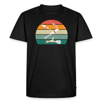 Jongleur Jongleur Boules Cône Plaque Jonglerie - T-shirt Premium bio Homme - noir - Devant - Nico (187cm)