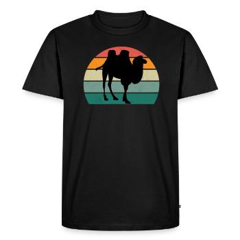 Camels Camel Desert Arabia Dromedary Camel - Men's Premium Organic T-Shirt - black - Front - Nico (187cm)