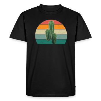 Cacti Spine Desert Desert Plant Aloe Cactus - Men's Premium Organic T-Shirt - black - Front - Nico (187cm)