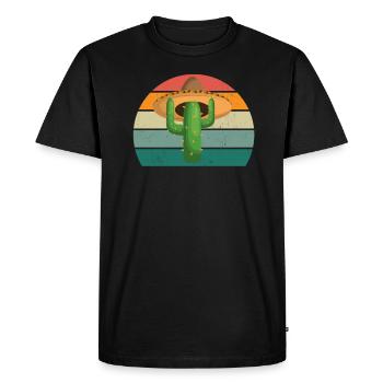 Cacti Spine Desert Desert Plant Aloe Cactus - Men's Premium Organic T-Shirt - black - Front - Nico (187cm)