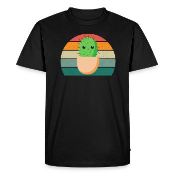 Cacti Spine Desert Desert Plant Aloe Cactus - Men's Premium Organic T-Shirt - black - Front - Nico (187cm)
