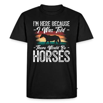 cadeau cavalier - Cadeau cheval - fan de chevaux. - T-shirt Premium bio Homme - noir - Devant - Nico (187cm)