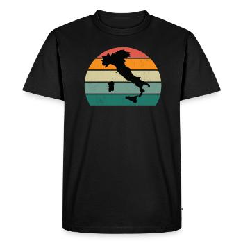 Italiens Italie Rome Turin Naples Venise Pâtes - T-shirt Premium bio Homme - noir - Devant - Nico (187cm)