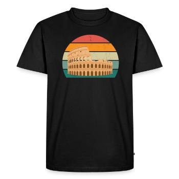 Italiens Italie Rome Turin Naples Venise Pâtes - T-shirt Premium bio Homme - noir - Devant - Nico (187cm)